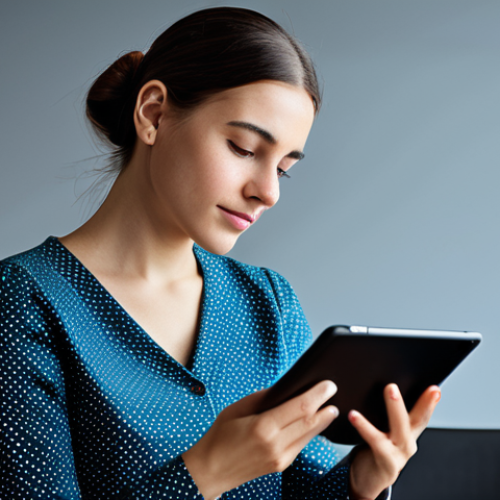 Home 4 A focused young professional, fully clothed in modest, modern business casual attire, engaged with a sleek tablet device. The image captures the person's thoughtful expression as they interact with a sophisticated cognitive puzzle application, perhaps a 3D logic game. The setting is a clean, contemporary study with soft, ambient lighting and minimalist decor, suggesting a calm and intellectually stimulating environment. High-resolution, professional photography, sharp focus, vibrant colors, detailed textures. Safe for work, appropriate content, fully clothed, professional, perfect anatomy, correct proportions, natural pose, well-formed hands, proper finger count, natural body proportions.