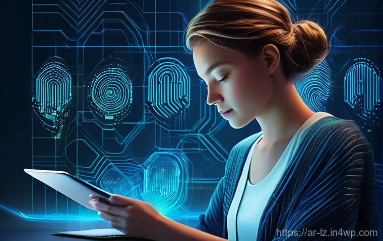 패턴 인식과 인공지능의 접목 - **Prompt 1: The Digital Footprint Unveiled**
"A visually rich and vibrant illustration depicting...
