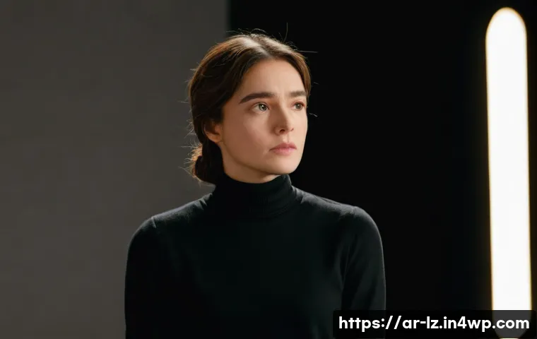 패턴 인식 능력 향상을 위한 연극 활동 - **Prompt:** A young, thoughtful female actress stands mid-stage under a single spotlight, observing ...