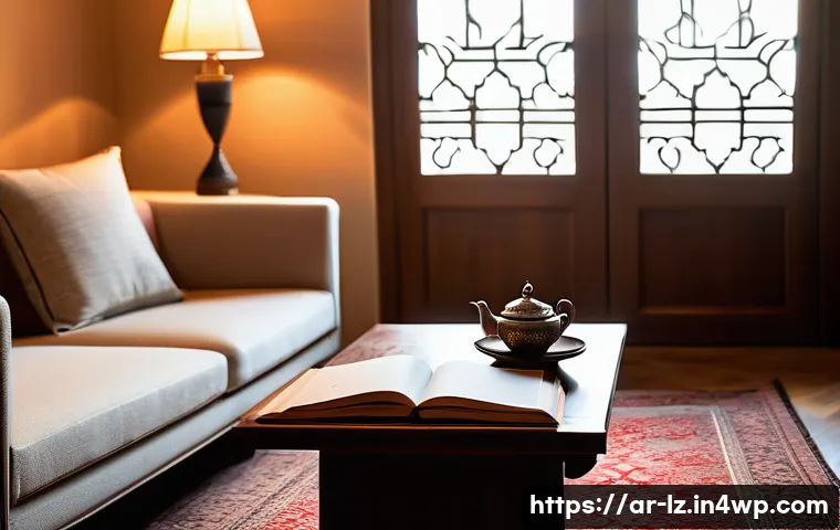 패턴 인식 향상을 위한 저녁 시간 활용법 - **"Evening of Introspection and Inspiration in an Elegant Arabic Home"**: A beautifully composed sce...