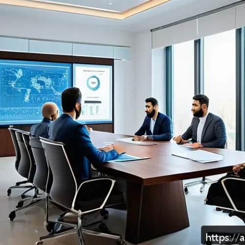 Home 30 패턴 인식 능력 향상을 위한 직업적 환경 - A modern Arab office setting featuring a diverse team of Middle Eastern professionals engaged in an ...